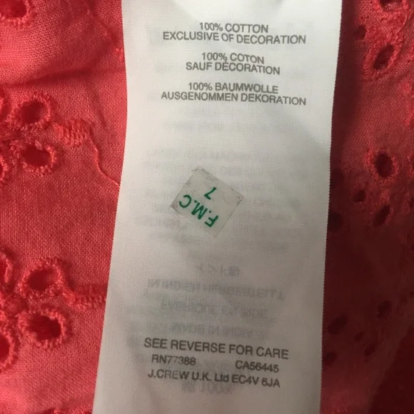 J.Crew eyelet dress with ruffled hem - Picture 5 of 5